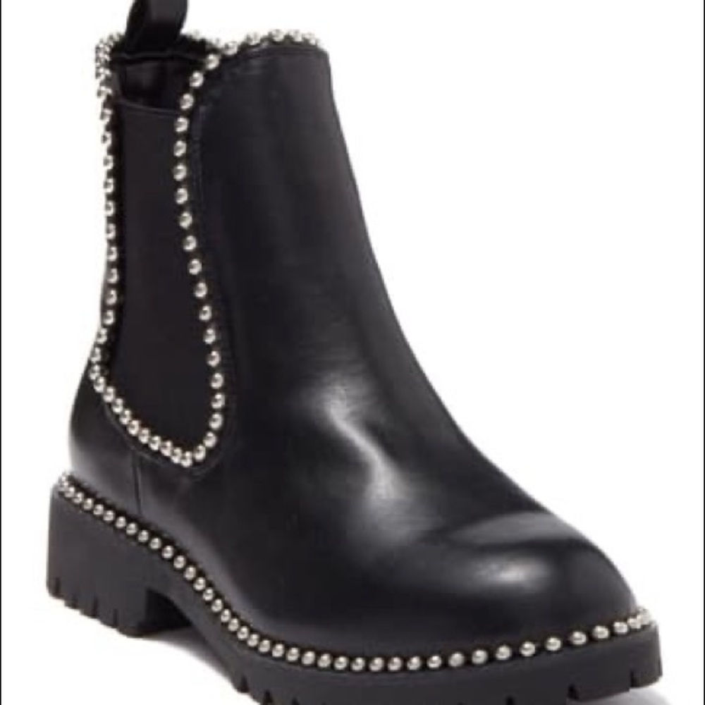 Black Studded Chelsea Boots